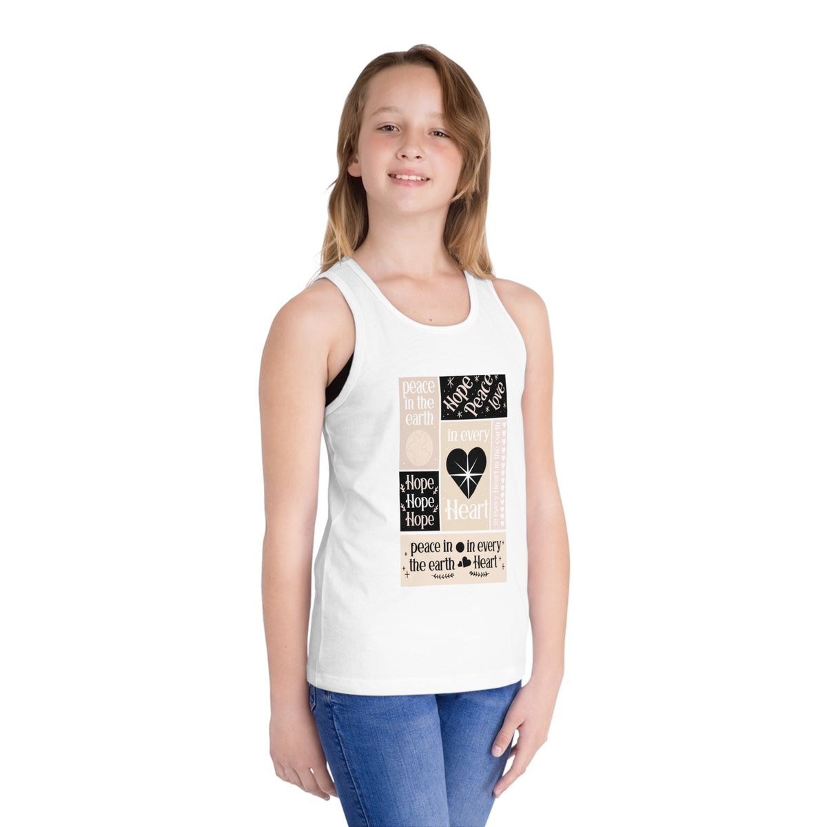 Kid's Jersey Tank Top Corazón – ropa cristiana para niños – foto 3