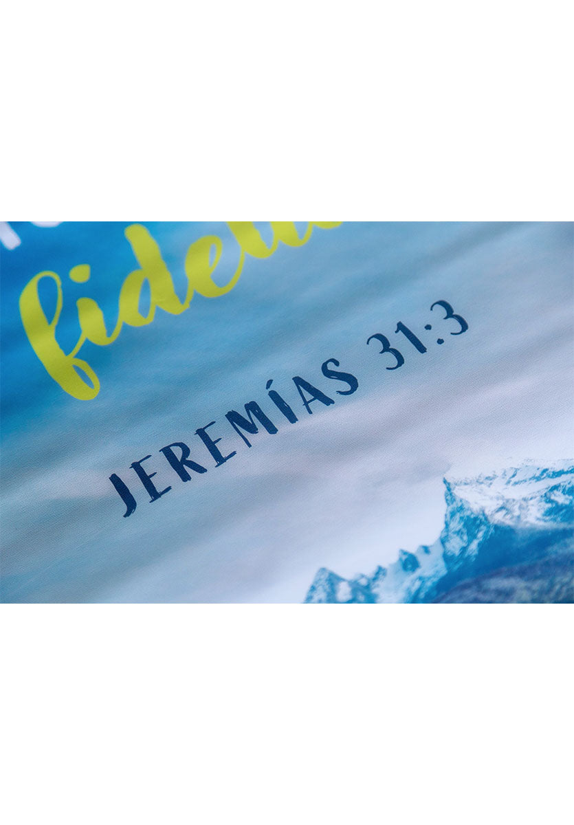 Banner cristiano Jeremías 31:3 – versículo bíblico en español, 40 x 100 cm – foto 4