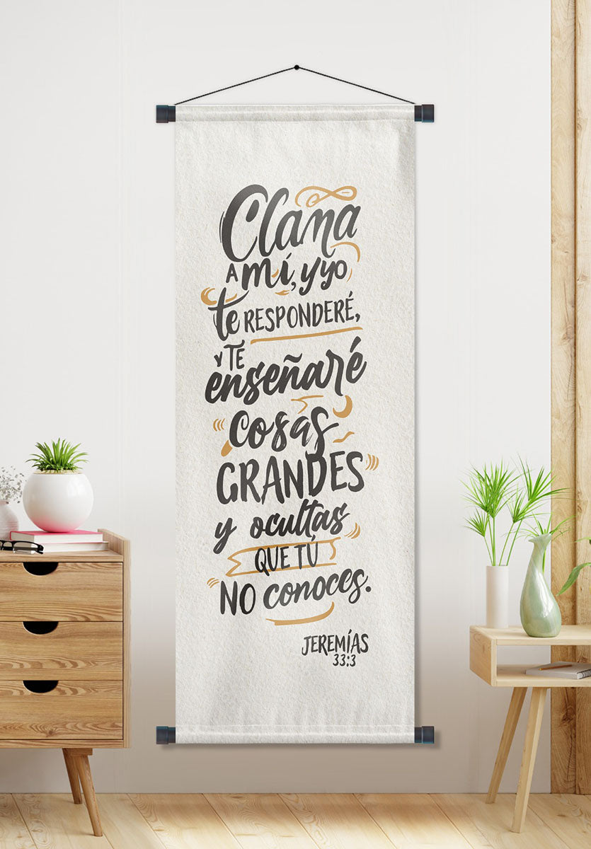 Banner cristiano Jeremías 33:3 – versículo bíblico en español, 40 x 100 cm – foto 7