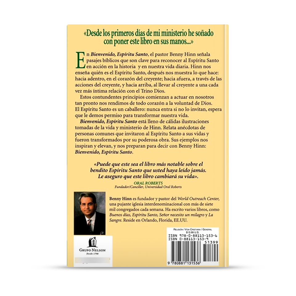 Bienvenido Espíritu Santo – Benny Hinn – libro cristiano en español – foto 2