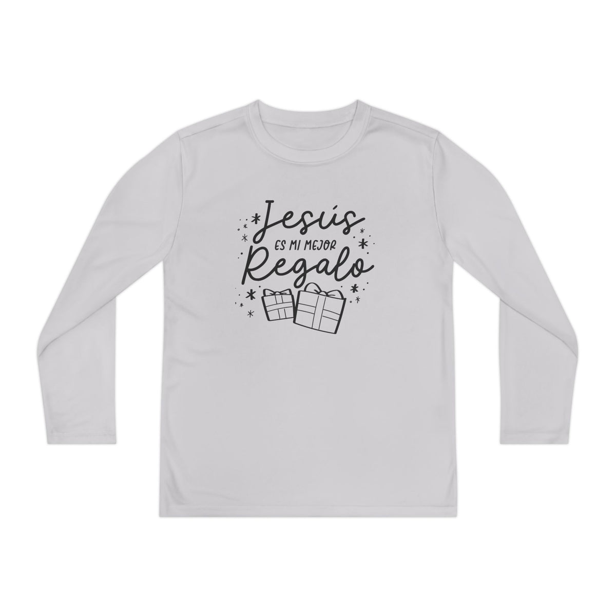 Youth Long Sleeve Competitor Tee Jesús mi Regalo – ropa cristiana para niños – foto 3