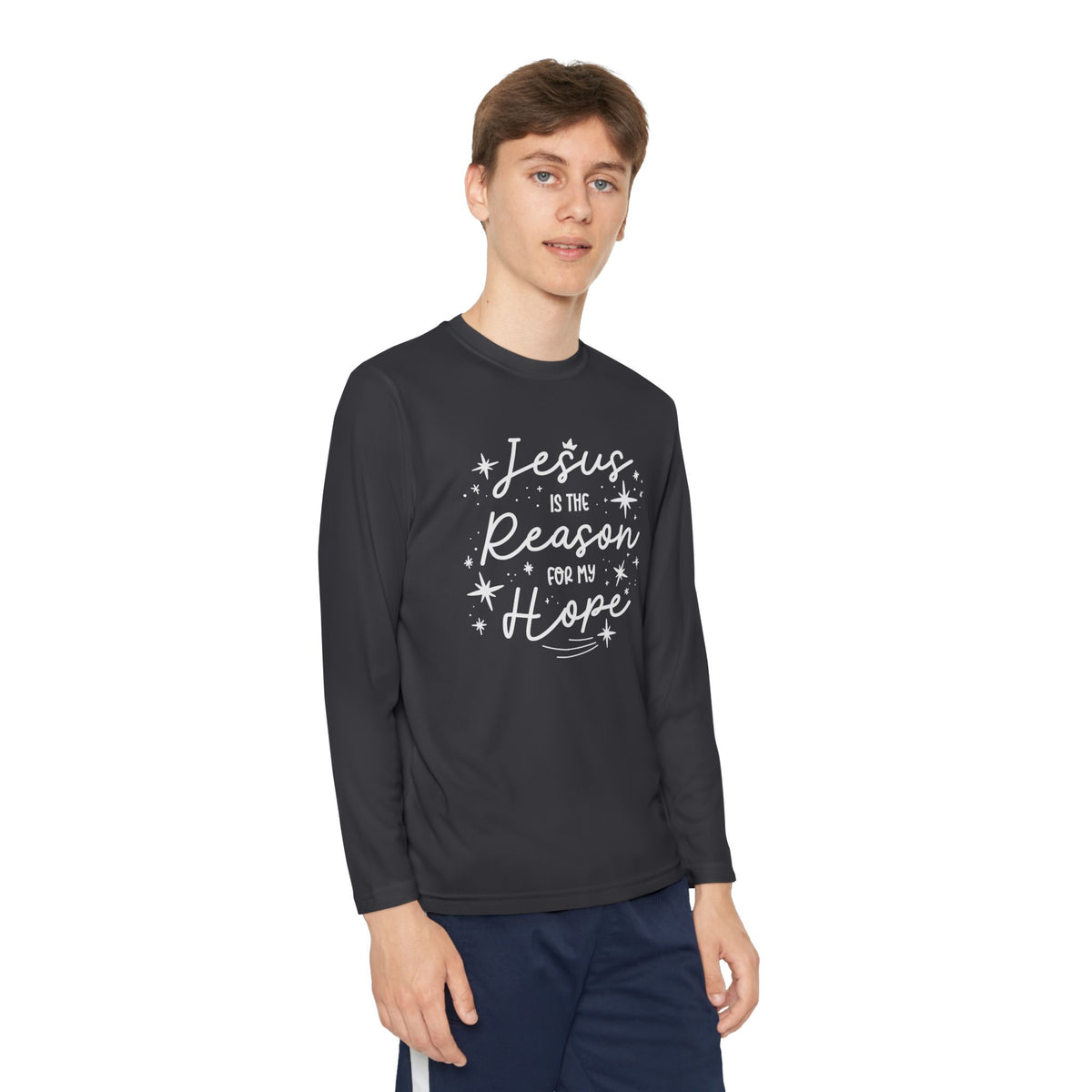 Youth Long Sleeve Competitor Tee Esperanza – ropa cristiana para niños – foto 11