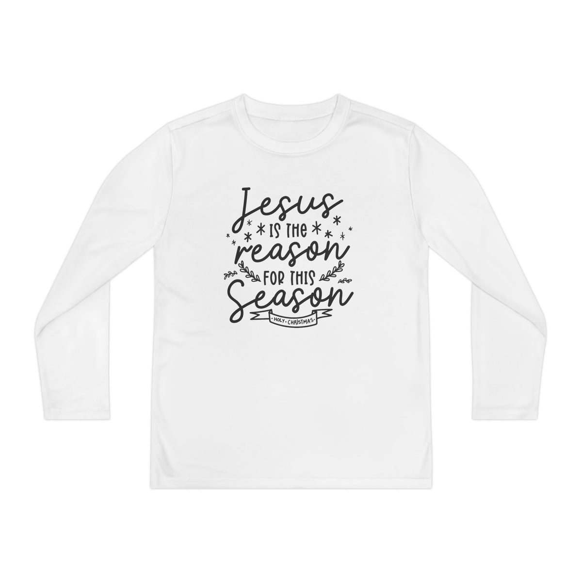 Youth Long Sleeve Competitor Tee Jesús la Razón – ropa cristiana para niños – foto 3