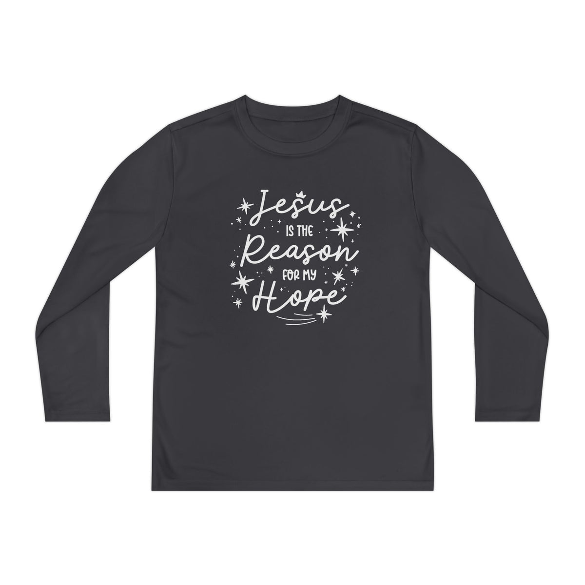 Youth Long Sleeve Competitor Tee Esperanza – ropa cristiana para niños – foto 3
