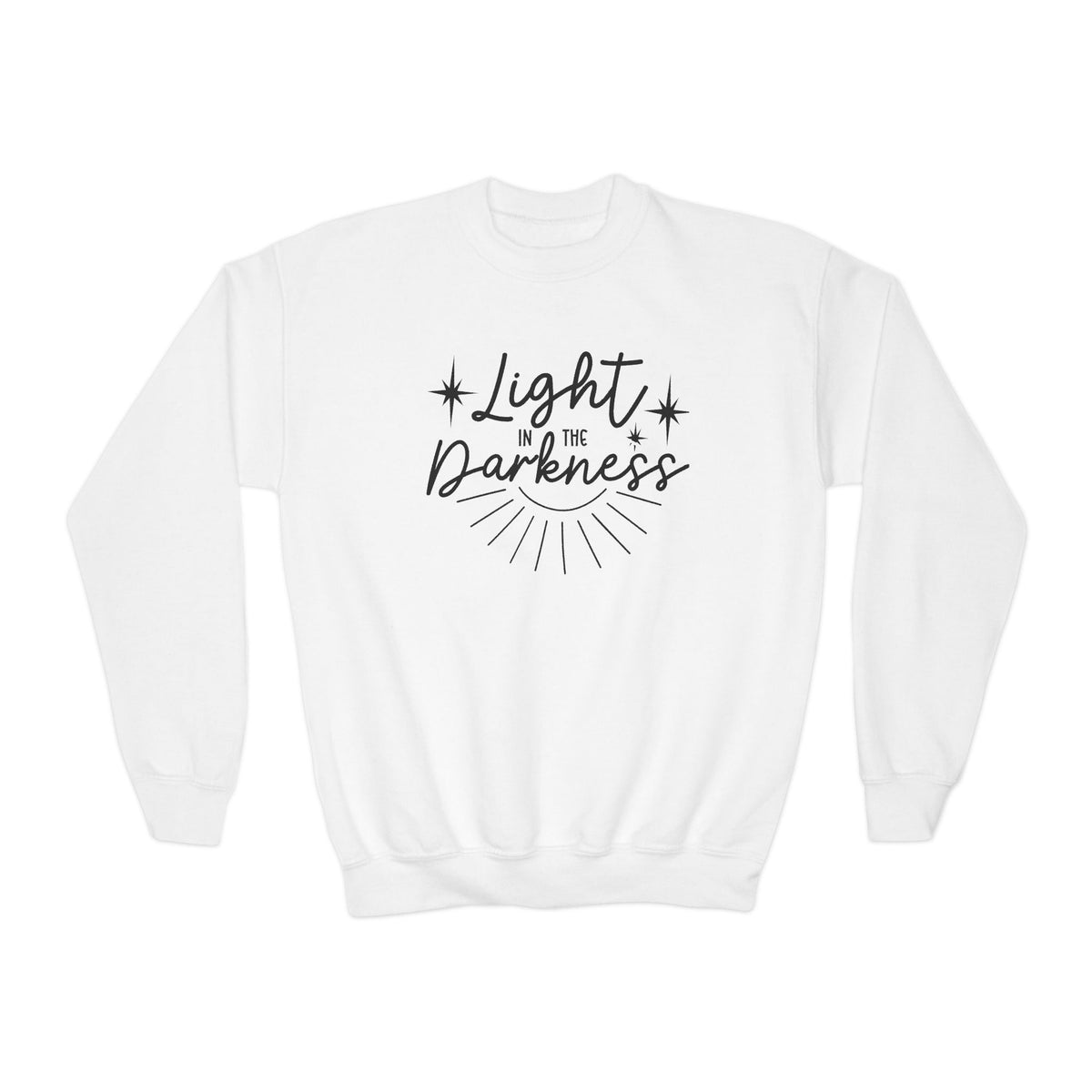 Youth Crewneck Sweatshirt Luz – ropa cristiana para niños