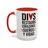 Taza Dios Restaura Corazones, Sueños y Vidas - El Dios que restaura