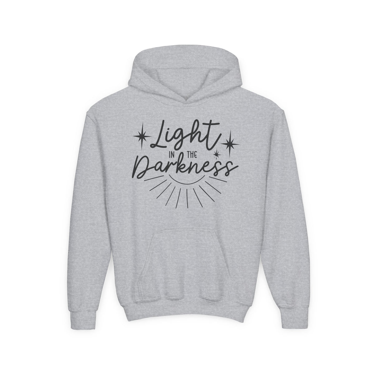 Youth Heavy Blend Hooded Sweatshirt Luz – ropa cristiana para niños – foto 3