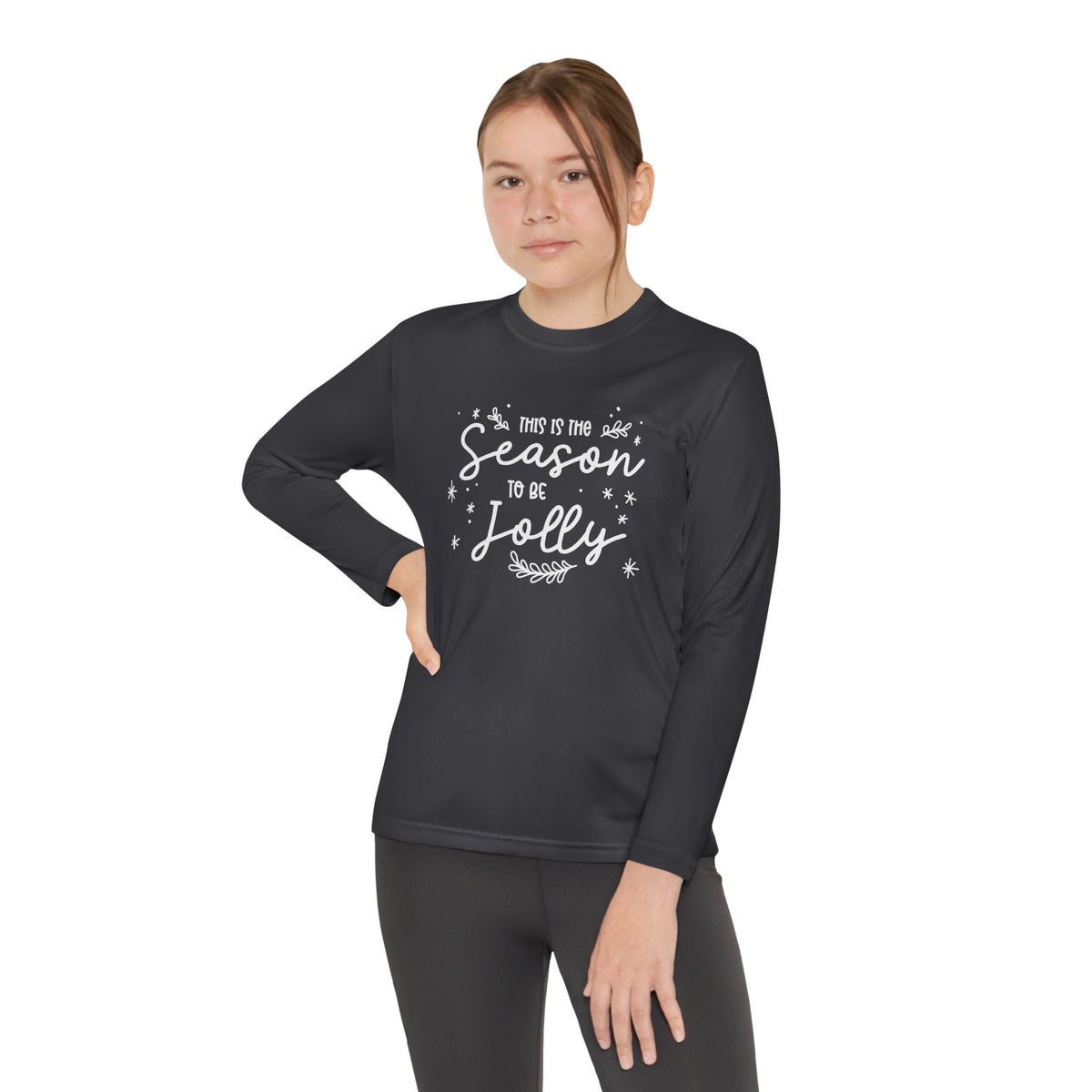 Youth Long Sleeve Competitor Tee Alegría – ropa cristiana para niños – foto 12