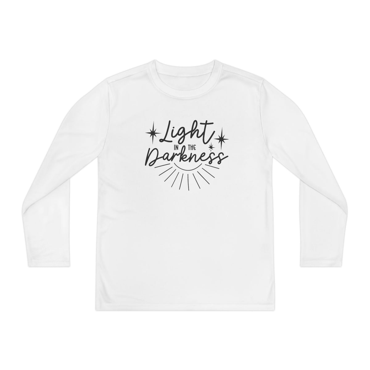 Youth Long Sleeve Competitor Tee Luz – ropa cristiana para niños – foto 2
