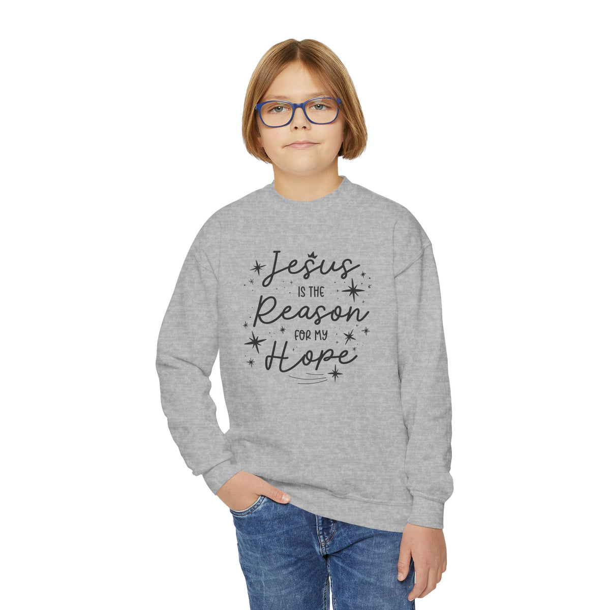 Youth Crewneck Sweatshirt Esperanza – ropa cristiana para niños – foto 8