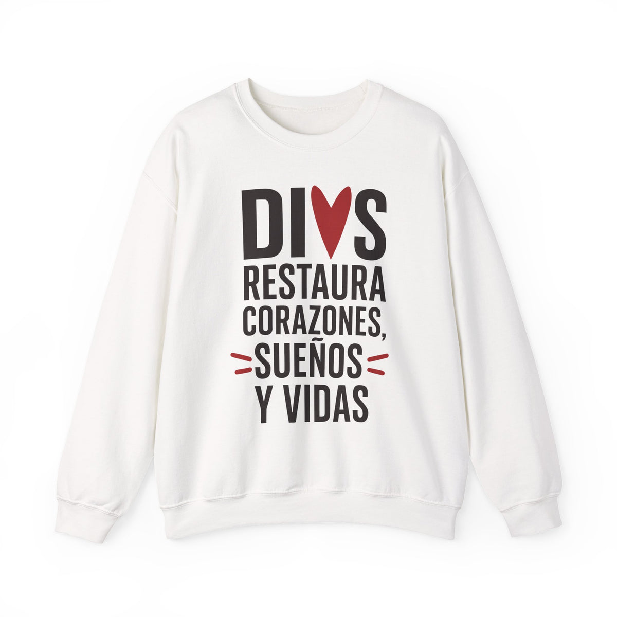 Sudadera Unisex Cuello Redondo - El Dios que restaura – ropa cristiana para niños