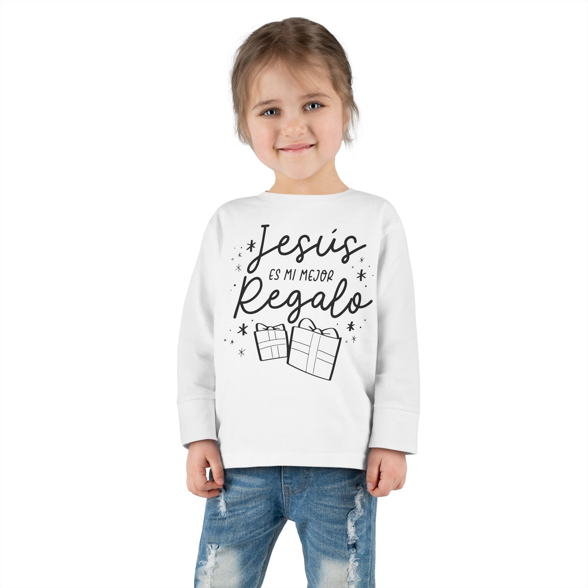 Toddler Long Sleeve Tee Jesús mi Regalo – ropa cristiana para niños – foto 6