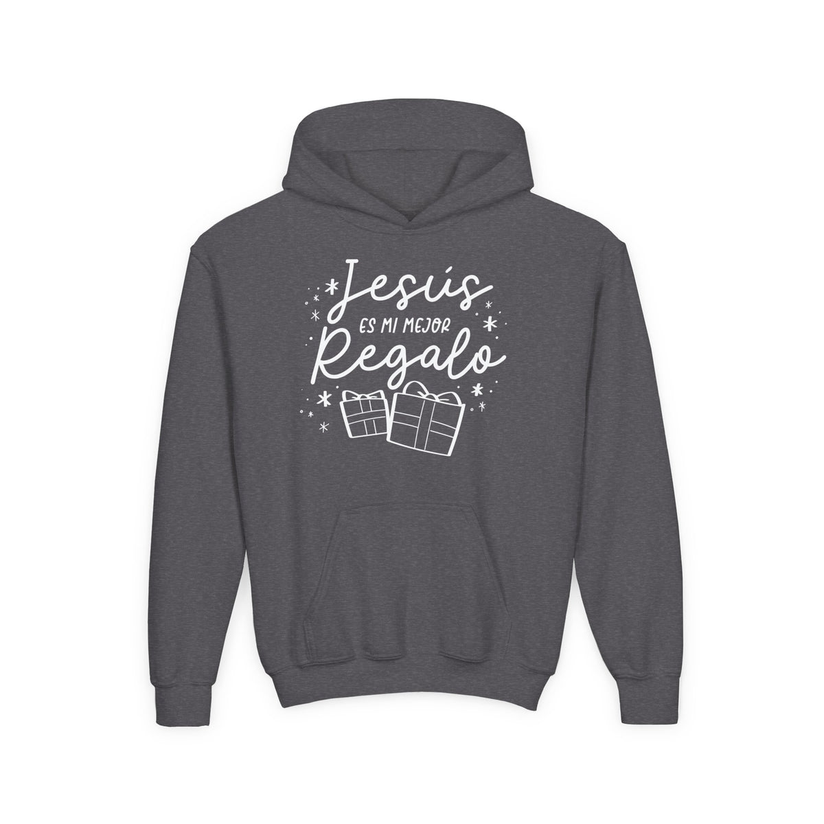 Youth Heavy Blend Hooded Sweatshirt Jesús mi Regalo – ropa cristiana para niños – foto 3
