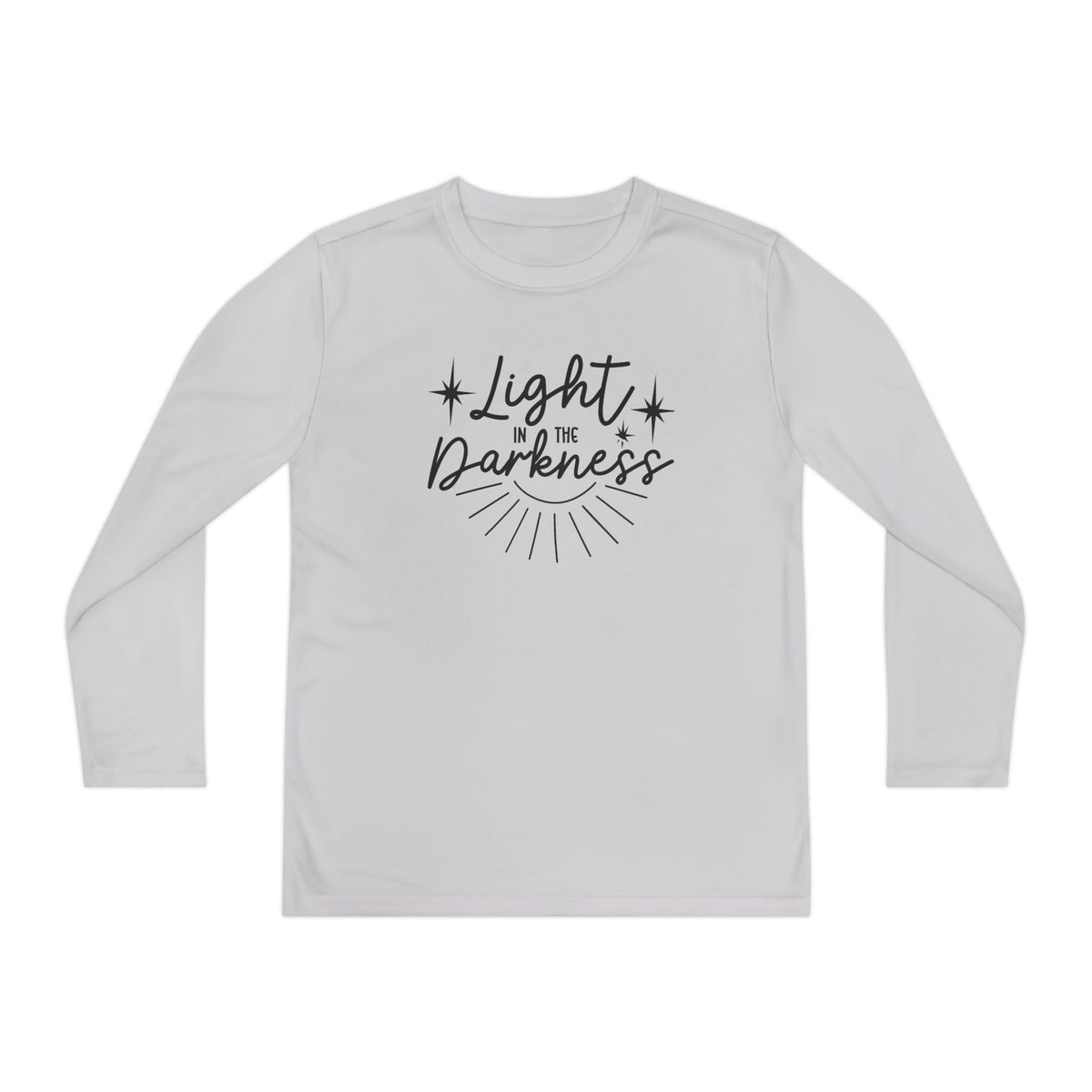 Youth Long Sleeve Competitor Tee Luz – ropa cristiana para niños – foto 3