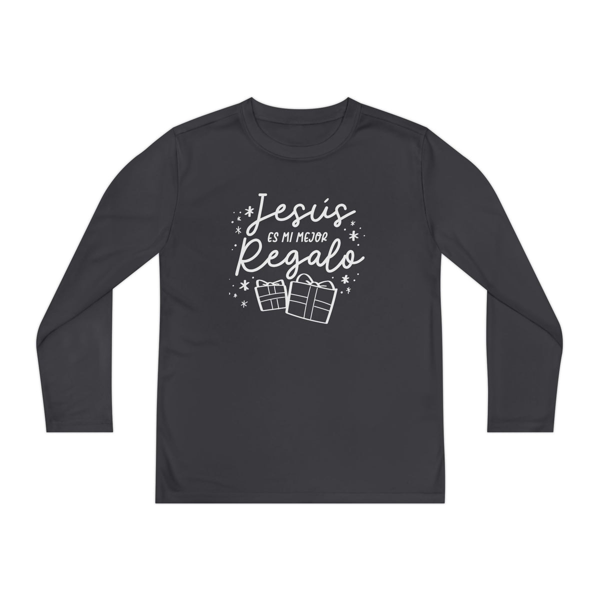 Youth Long Sleeve Competitor Tee Jesús mi Regalo – ropa cristiana para niños – foto 4