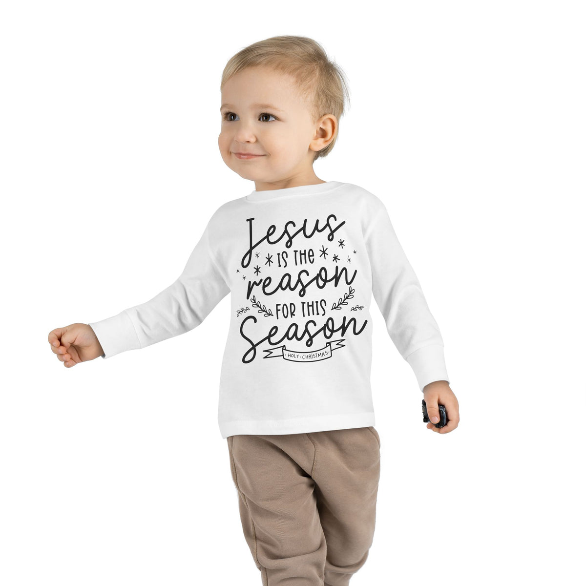 Toddler Long Sleeve Tee Jesús la Razón – ropa cristiana para niños – foto 3