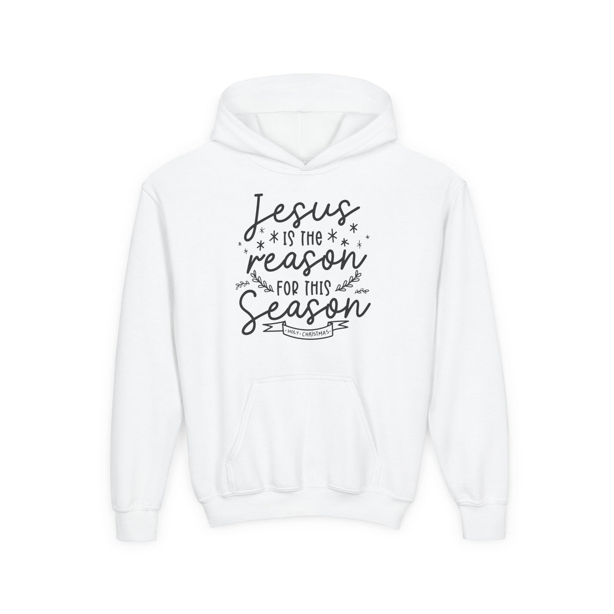 Youth Heavy Blend Hooded Sweatshirt Jesús la Razón – ropa cristiana para niños – foto 2