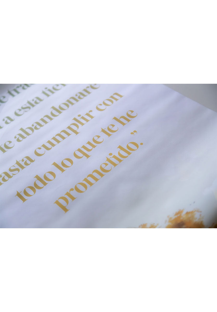 Banner cristiano Génesis 28:15 – versículo bíblico en español, 40 x 100 cm – foto 5