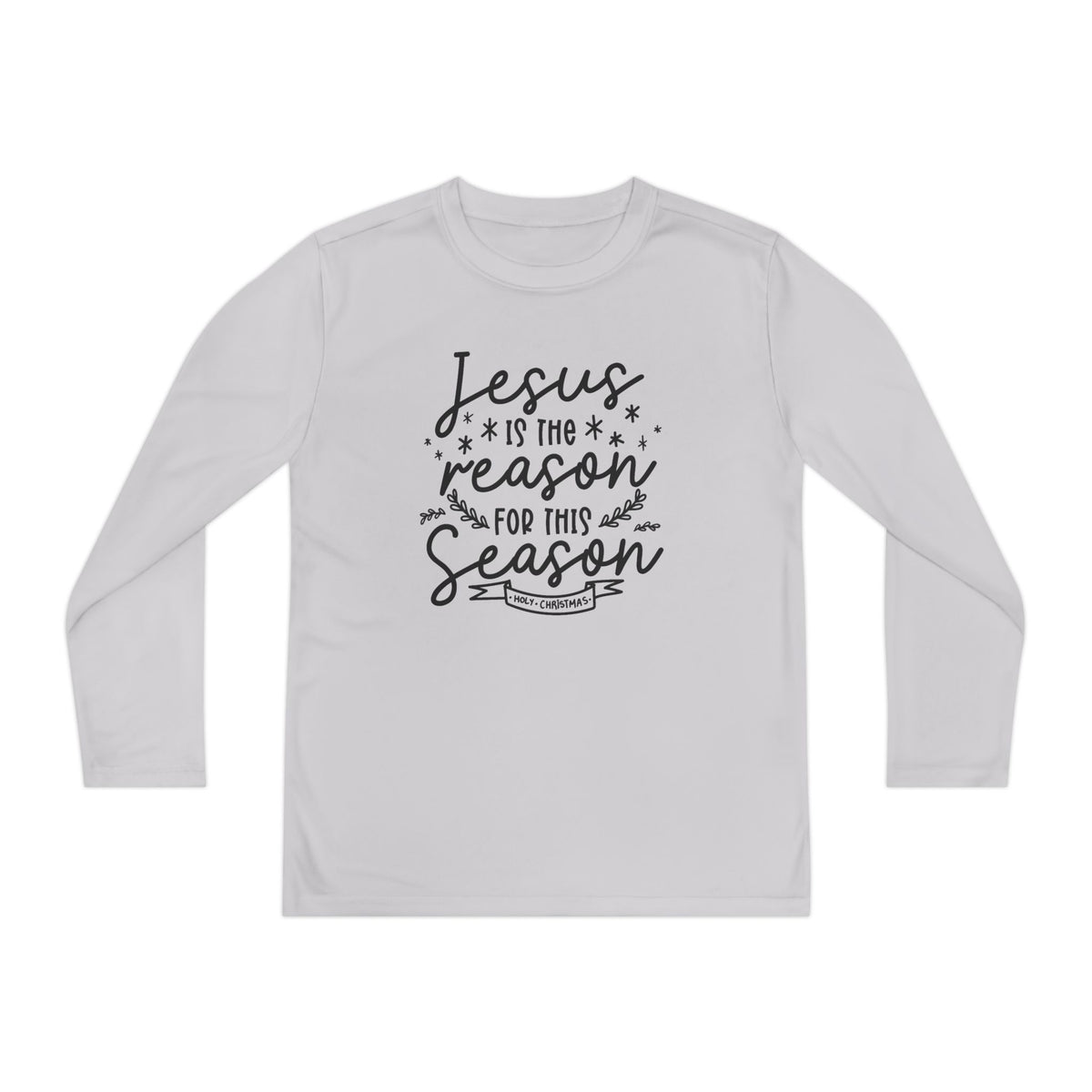Youth Long Sleeve Competitor Tee Jesús la Razón – ropa cristiana para niños – foto 2
