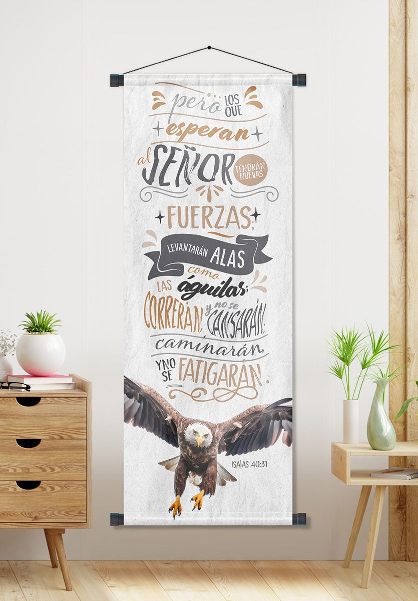 Banner cristiano Isaías 40:31 – versículo bíblico en español, 40 x 100 cm – foto 6