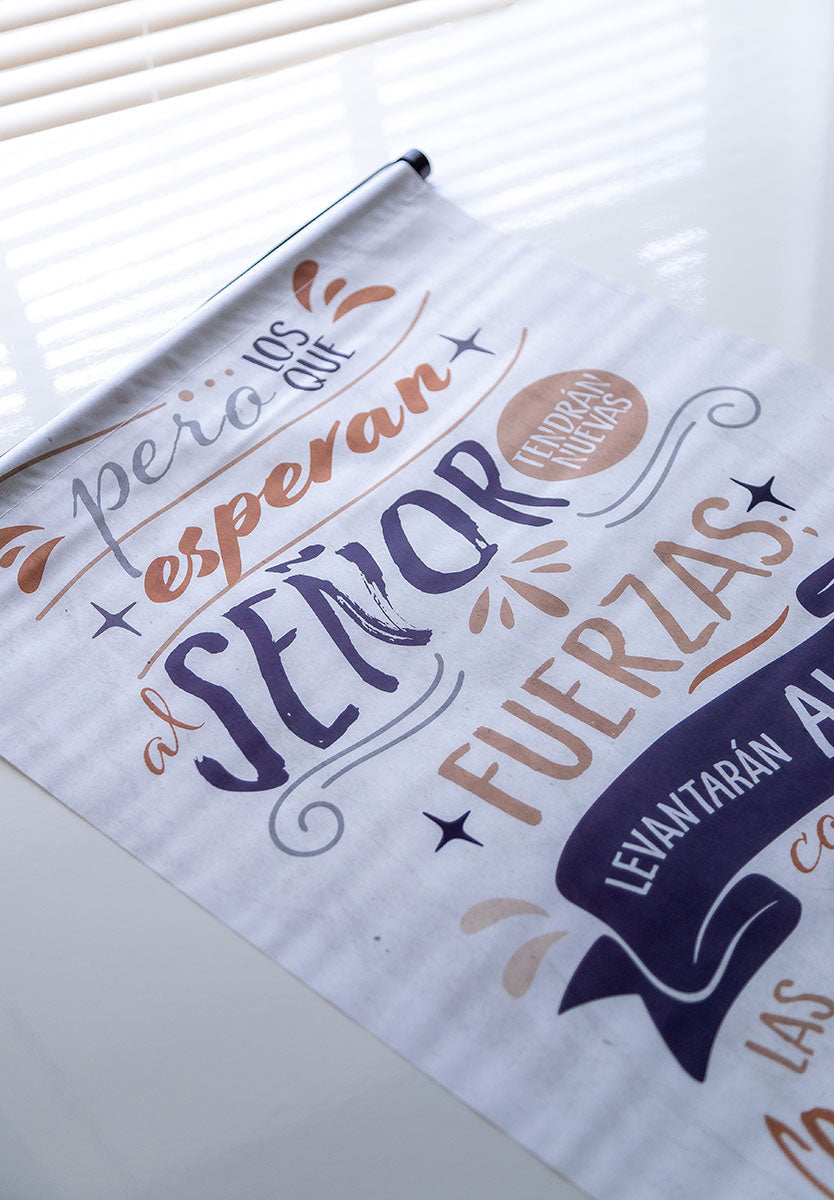 Banner cristiano Isaías 40:31 – versículo bíblico en español, 40 x 100 cm – foto 4