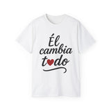 Camiseta unisex de algodón grueso - El Dios que restraura