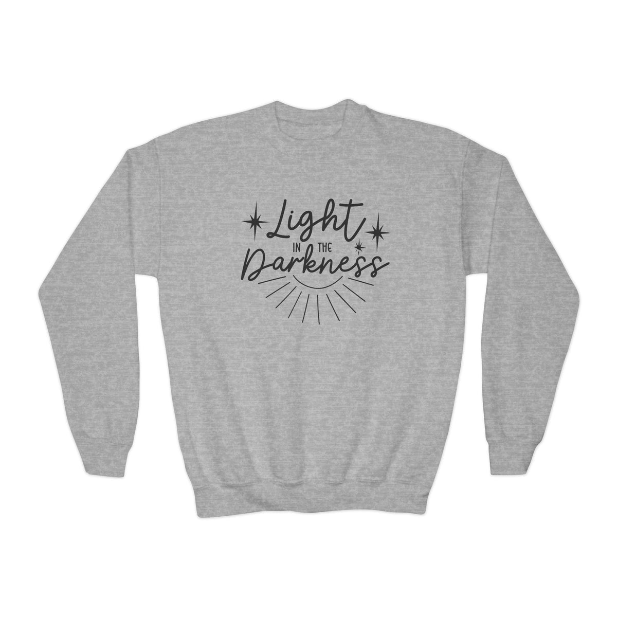 Youth Crewneck Sweatshirt Luz – ropa cristiana para niños – foto 2