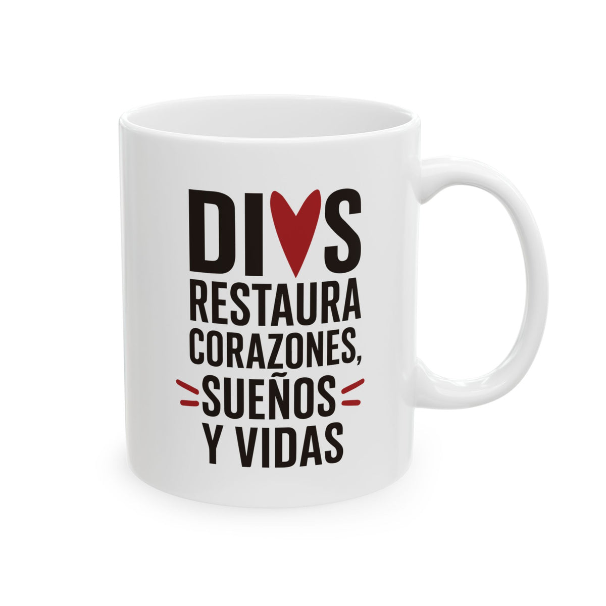 Taza Dios Restaura Corazones, Sueños y Vidas - El Dios que restaura – ropa cristiana para niños