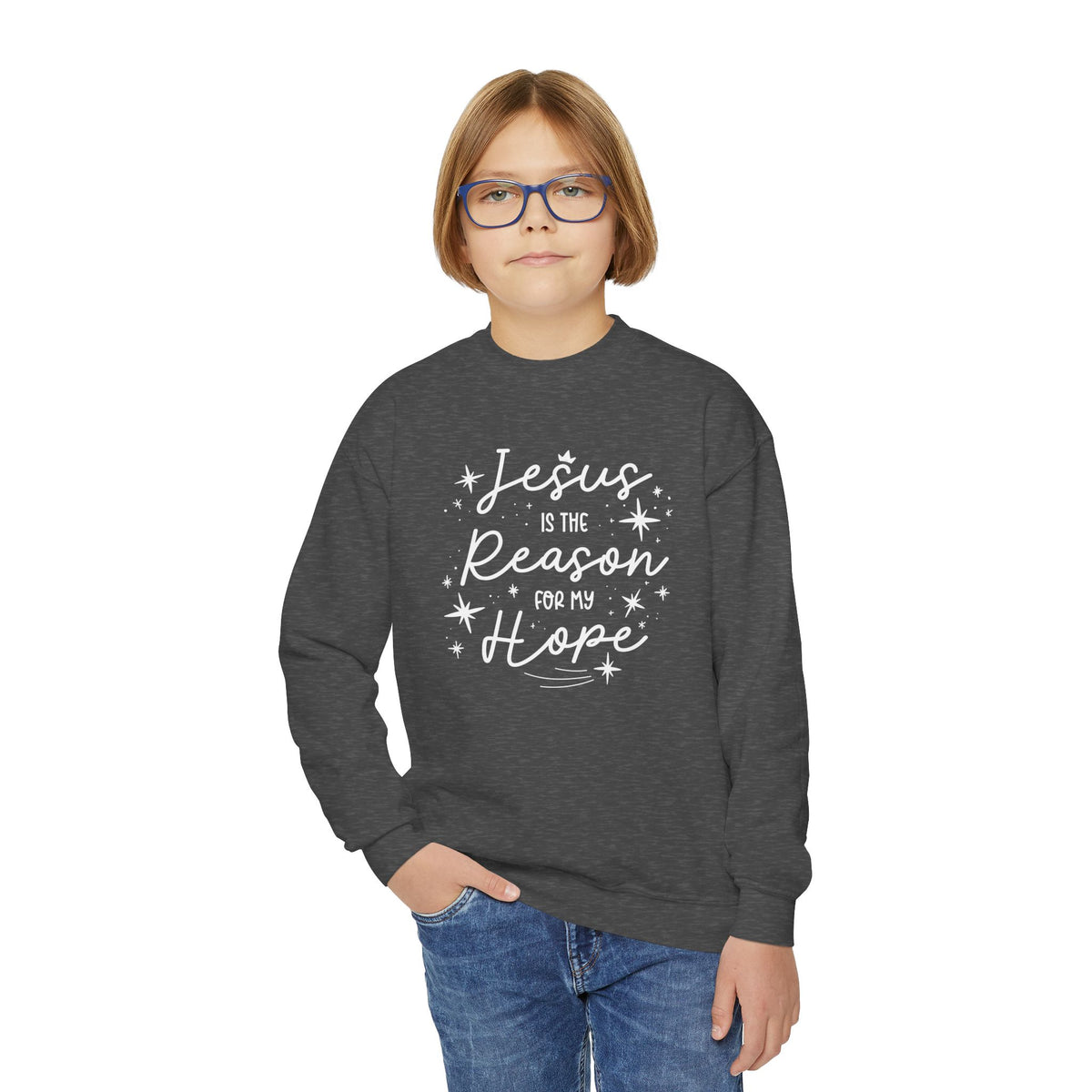 Youth Crewneck Sweatshirt Esperanza – ropa cristiana para niños – foto 11