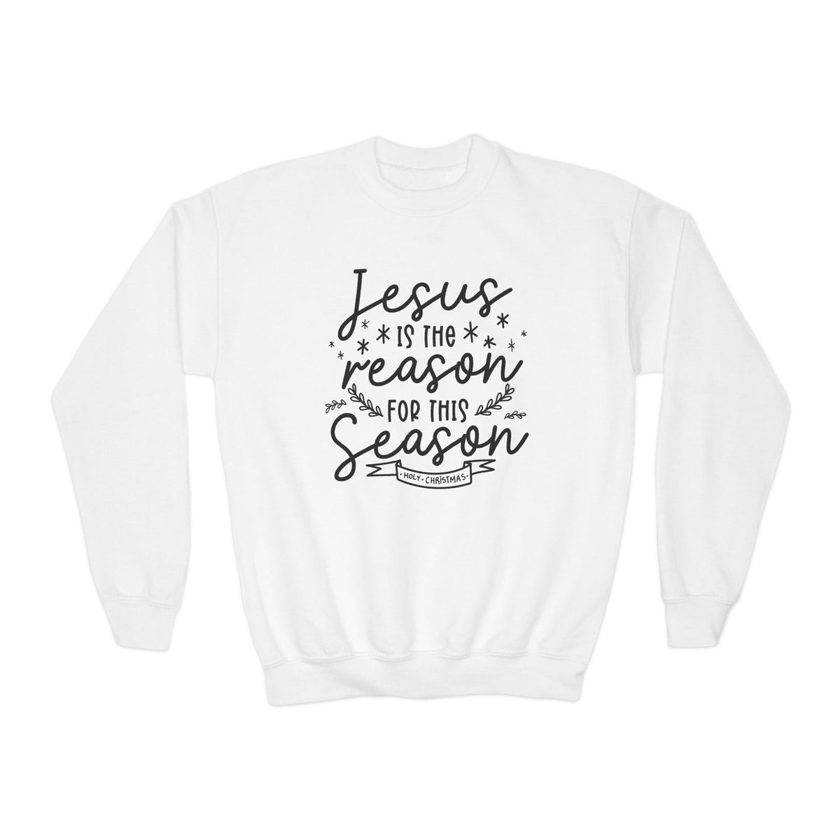 Youth Crewneck Sweatshirt Jesús la Razón – ropa cristiana para niños – foto 2