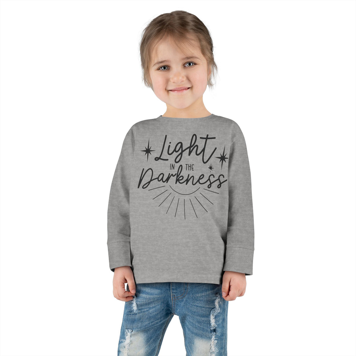 Toddler Long Sleeve Tee Luz en Tinieblas – ropa cristiana para niños – foto 8