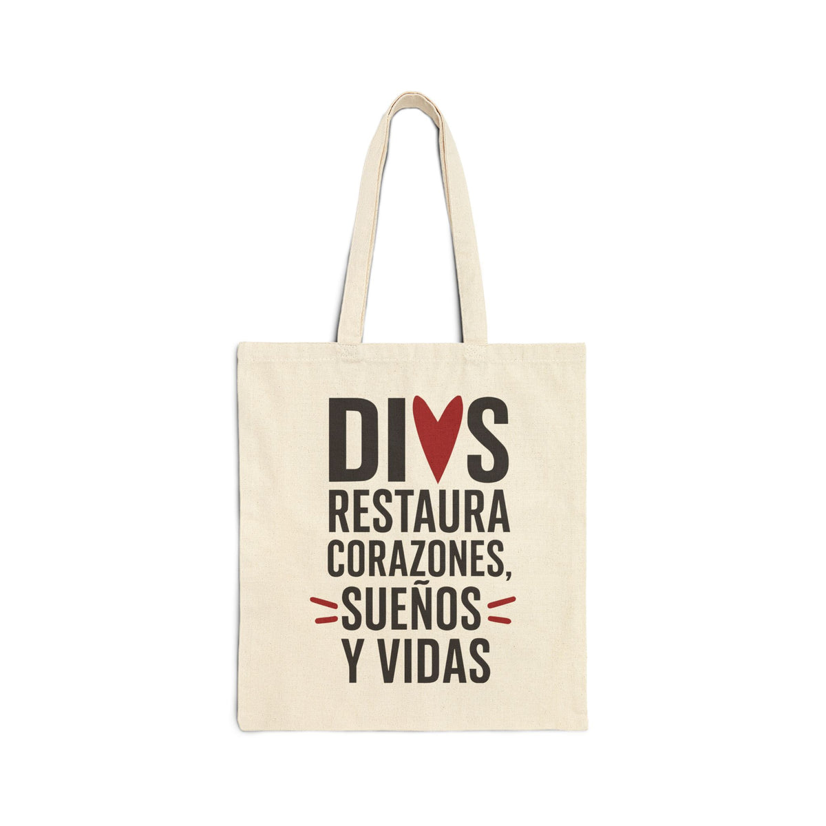 Bolsa de algodón Dios Restaura Corazones, Sueños, Vidas - El Dios que restaura – ropa cristiana para niños