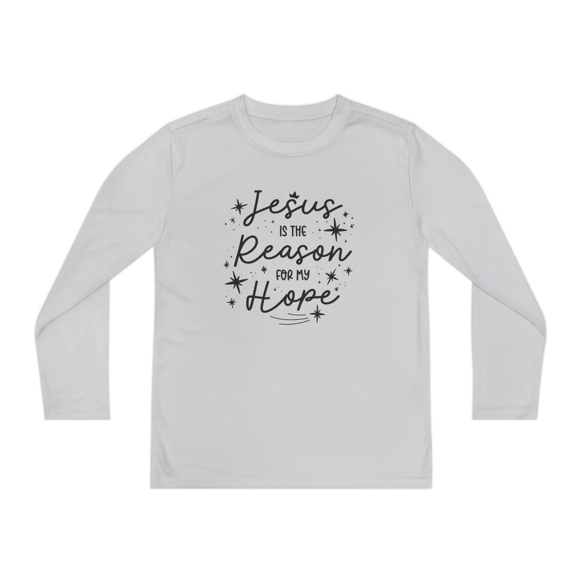 Youth Long Sleeve Competitor Tee Esperanza – ropa cristiana para niños – foto 2
