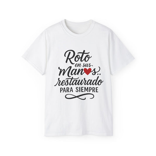 Camiseta unisex de algodón grueso - El Dios que restraura
