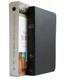 Biblia RVR 1960 letra grande tamaño manual, Piel Premier negro