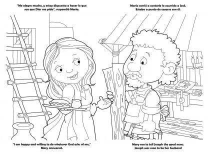Libro de colorear Gigante - María Personajes de la Biblia / Giants Bible People - Mary Bible People – Biblia en español – foto 3