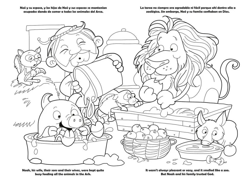Libro de colorear Gigante - Noé Personajes de la Biblia / Giants Bible People - Noah Bible People – Biblia en español – foto 3