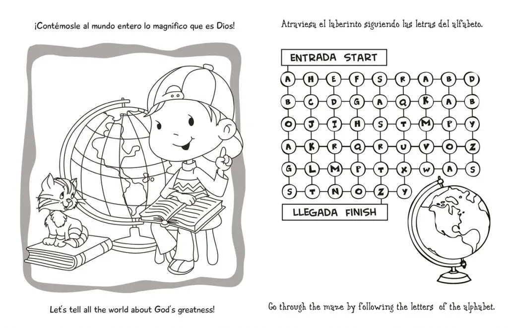 Salmo 100 – Cuaderno para colorear / Coloring book – Psalm 100 – libro cristiano en español – foto 2
