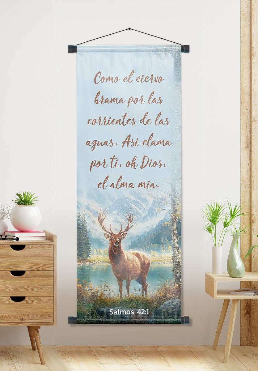 Banner cristiano Salmos 42:1 – versículo bíblico en español, 40 x 100 cm – foto 5
