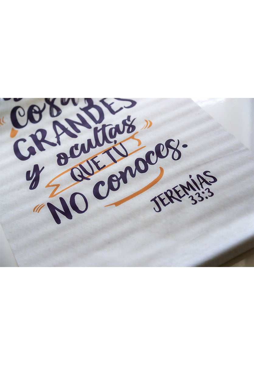 Banner cristiano Jeremías 33:3 – versículo bíblico en español, 40 x 100 cm – foto 6