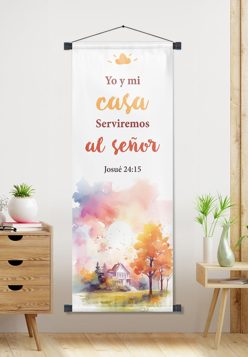 Banner cristiano Josué 24:15 – versículo bíblico en español, 40 x 100 cm – foto 6