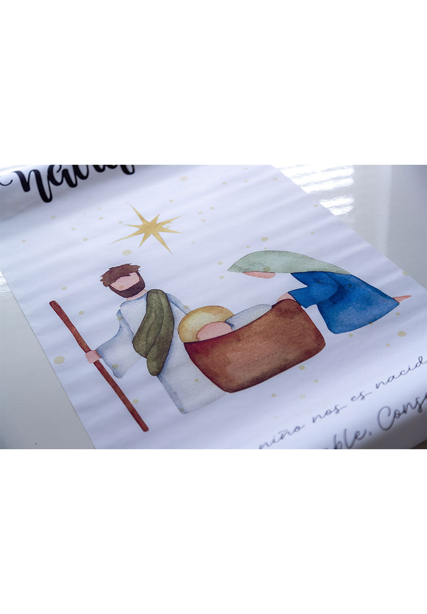 Banner cristiano Navidad – versículo bíblico en español, 40 x 100 cm – foto 5