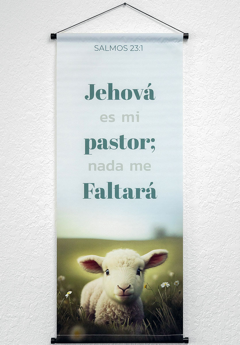 Banner cristiano Salmo 23:1 – versículo bíblico en español, 40 x 100 cm – foto 2