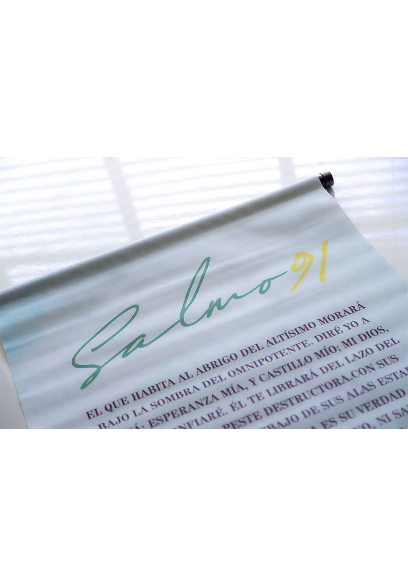 Banner cristiano Salmo 91 (A) – versículo bíblico en español, 40 x 100 cm – foto 4